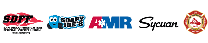 Logo: Battalion Sponsor - AMR, L145, SDFFCU, Soapy Joes, Sycuan Casino