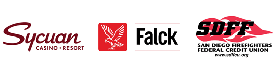 Logo: Battalion Sponsors - Sycuan, Falck, SDFFCU