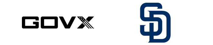 Logo: Chief Sponsors - GovX, San Diego Padres