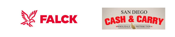 Logos: Battalion Sponsors - Falck, San Diego Cash & Carry